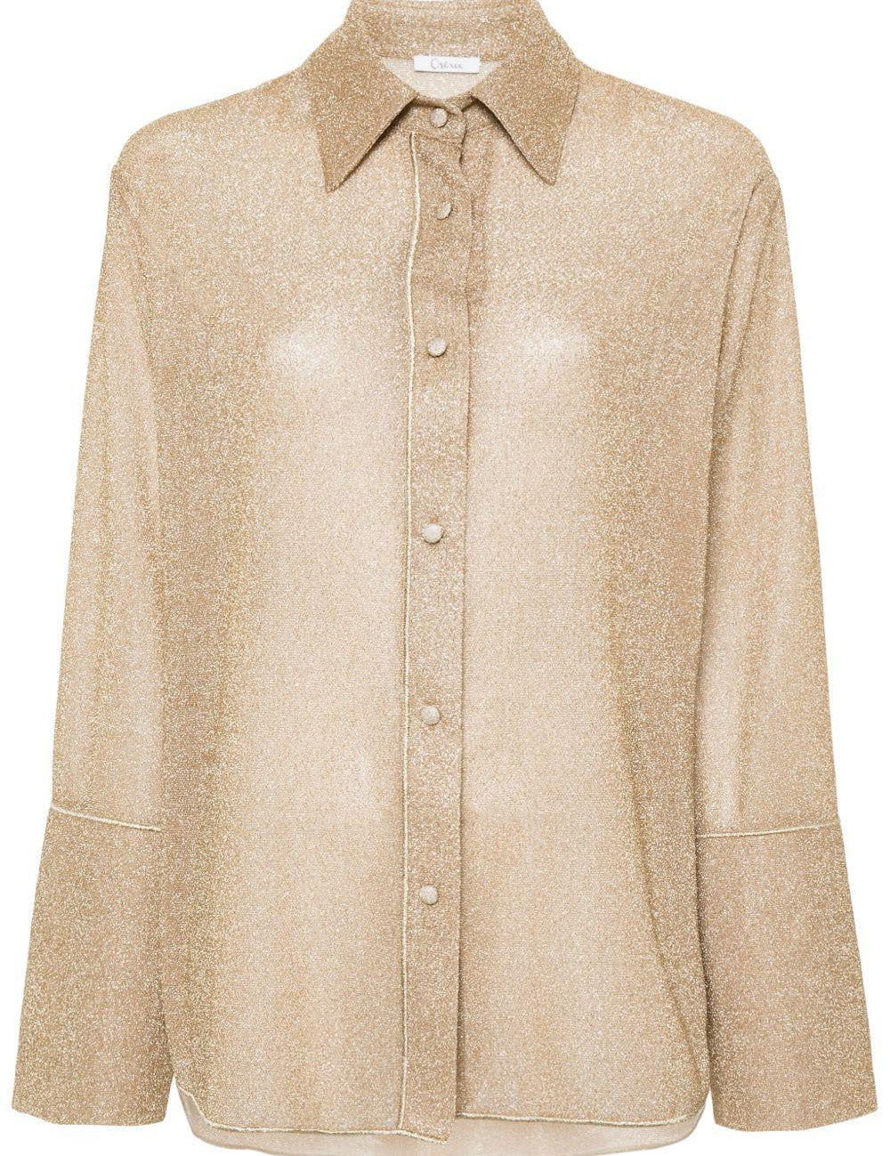Camicia lamé in oro Oséree - donna 