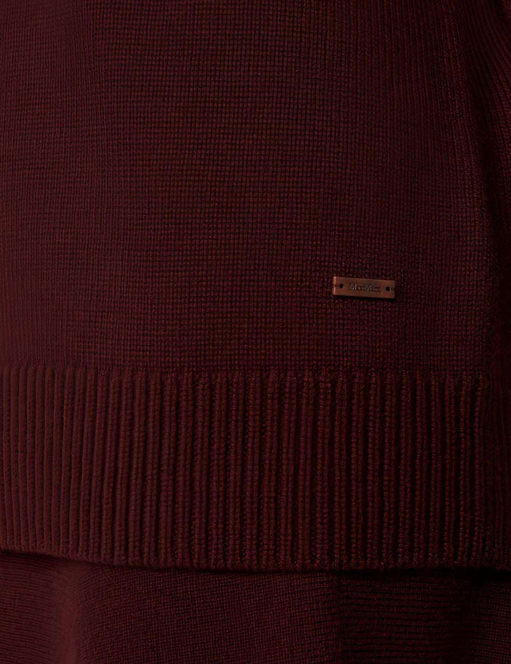 Felpa con cappuccio in lana e cachemire liana in bordeaux Maxmara - donna 
