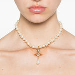 Collana con perle color oro 