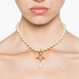Collana con perle color oro 