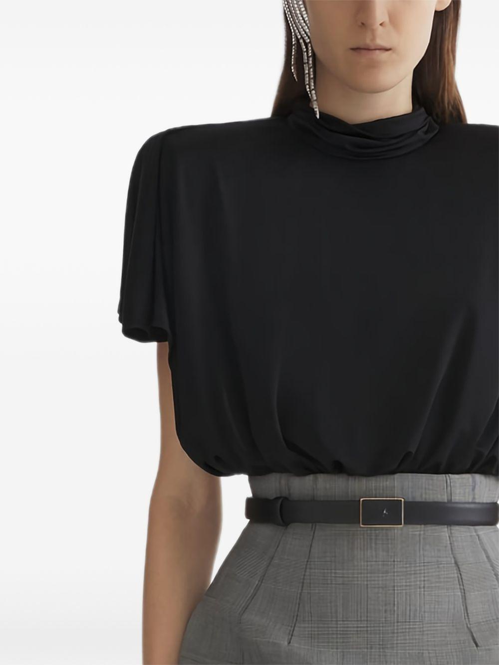 Body drapeggiato power in nero Mugler - donna 
