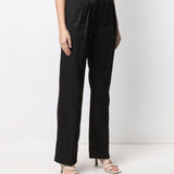 Pantaloni Takaroa in nero Loulou de saison - donna 