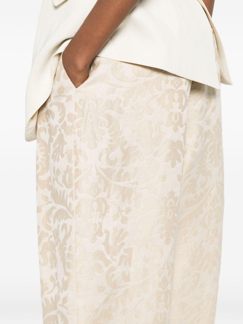 Pantaloni in jacquard Piper in beige Uma wang  - donna 