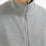 Giacca reversibile con logo in blu e grigio brunello cucinelli - uomo 