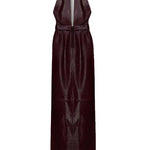 Abito nessa con spacco in pelle in bordeaux The new arrivals ilkyaz ozel - donna 