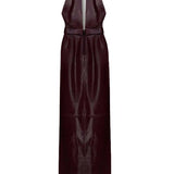 Abito nessa con spacco in pelle in bordeaux The new arrivals ilkyaz ozel - donna 