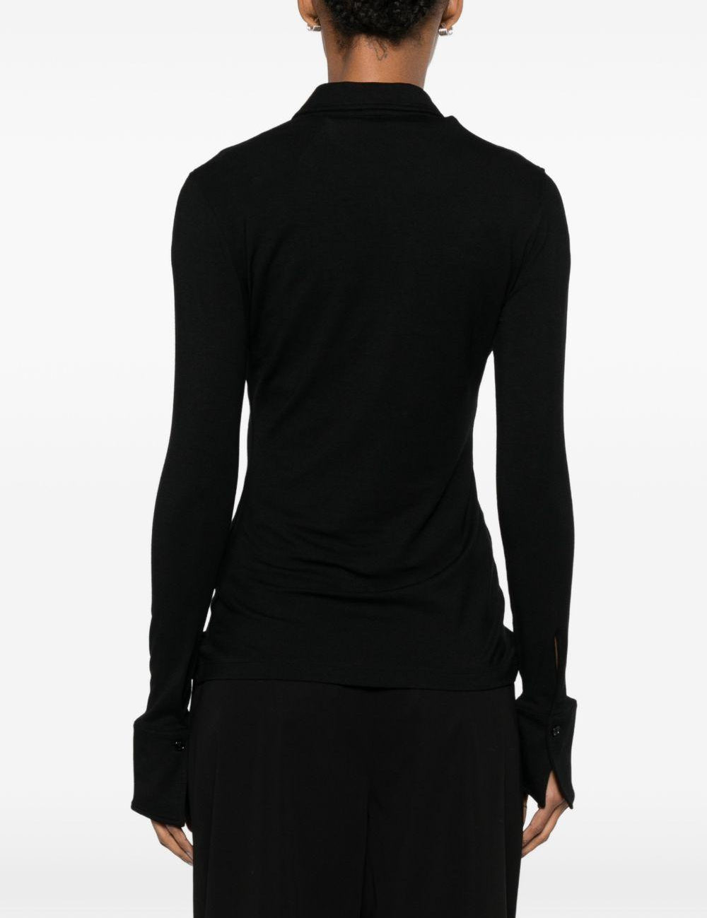 Camicia a maniche lunghe in nero 