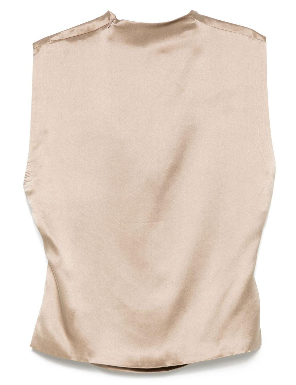 Top in raso in sabbia ENTIRE STUDIOS - donna 
