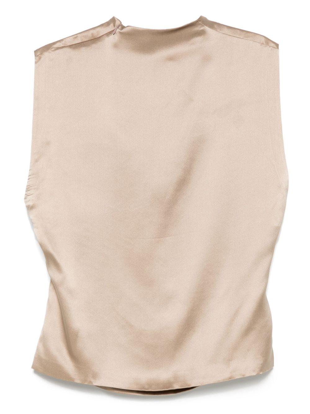 Top in raso in sabbia ENTIRE STUDIOS - donna 