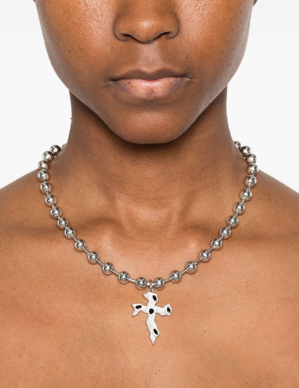Collana Tipsy Cross in argento Darkai - unisex 