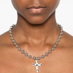 Collana Tipsy Cross in argento Darkai - unisex 