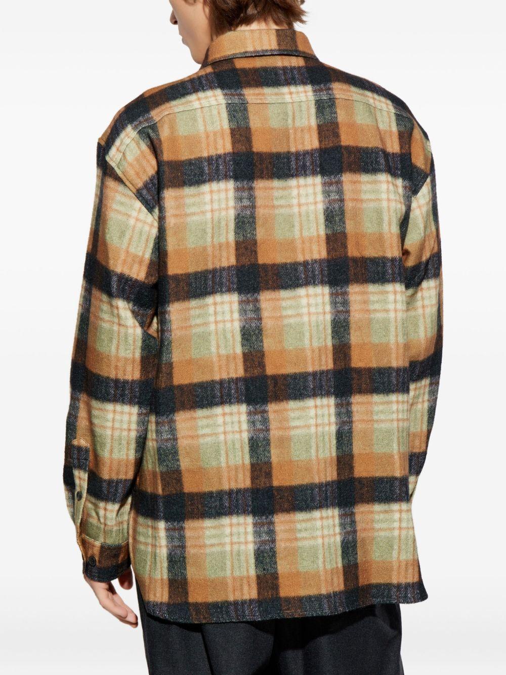 Camicia a quadri con zip in multicolore Dries van noten - uomo 