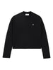 Long-sleeved sweatshirt in black