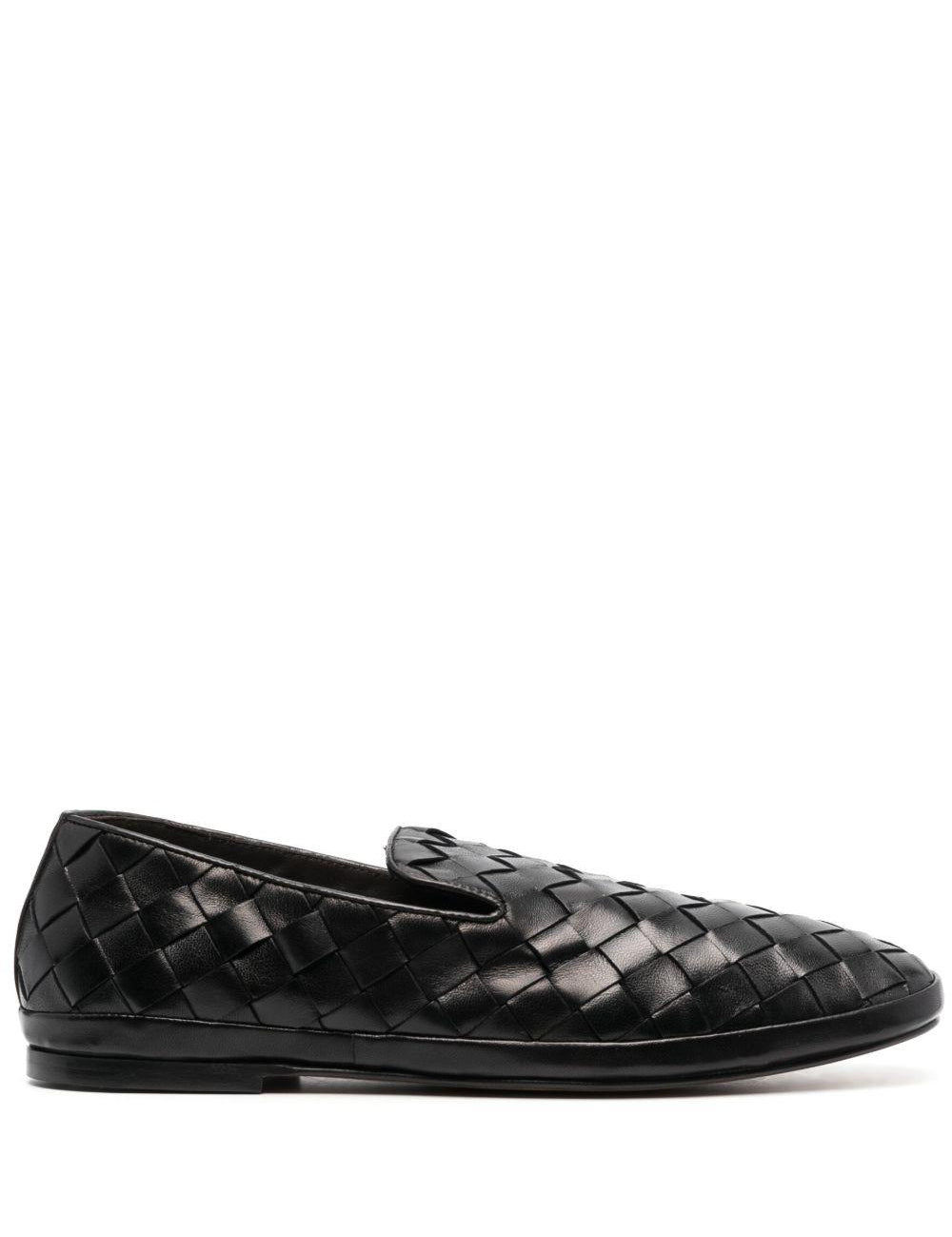 Mocassini Guinea con punta quadrata in nero Henderson baracco - uomo 