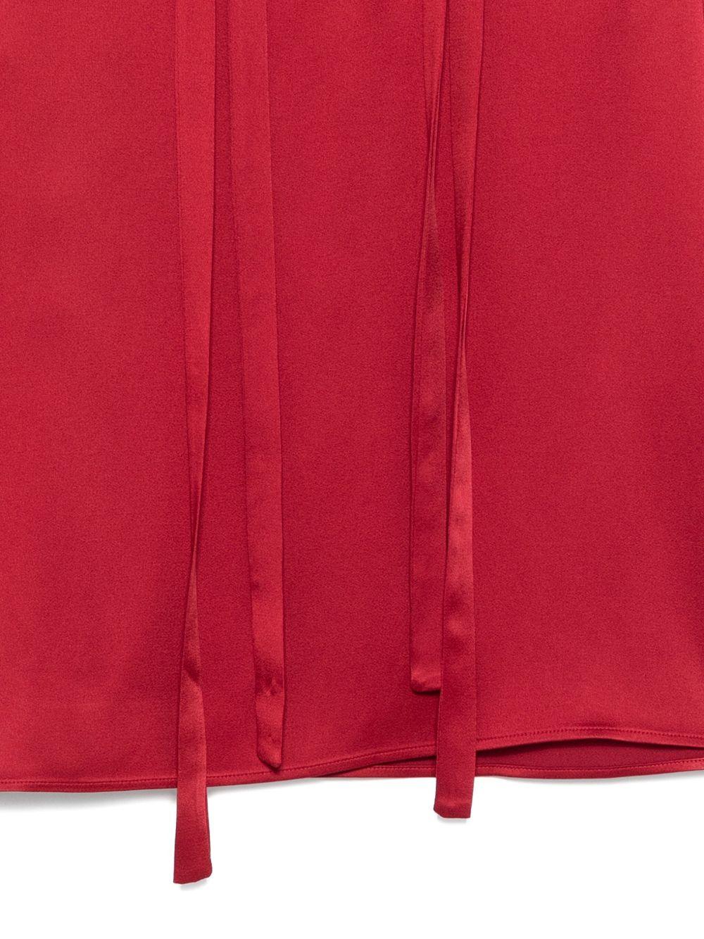 Blusa con collo lavallière in rosso Antonelli - donna 