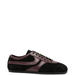Sneakers a pannelli in pelle in nero 