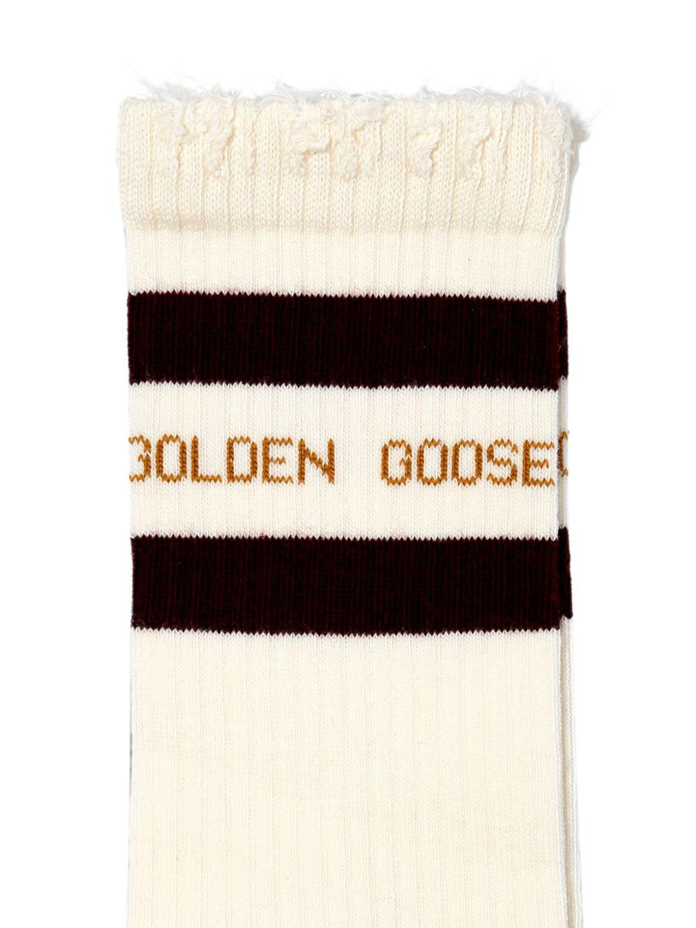Calzini con logo in beige 