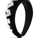 Cerchietto con cristalli in nero David koma - donna 