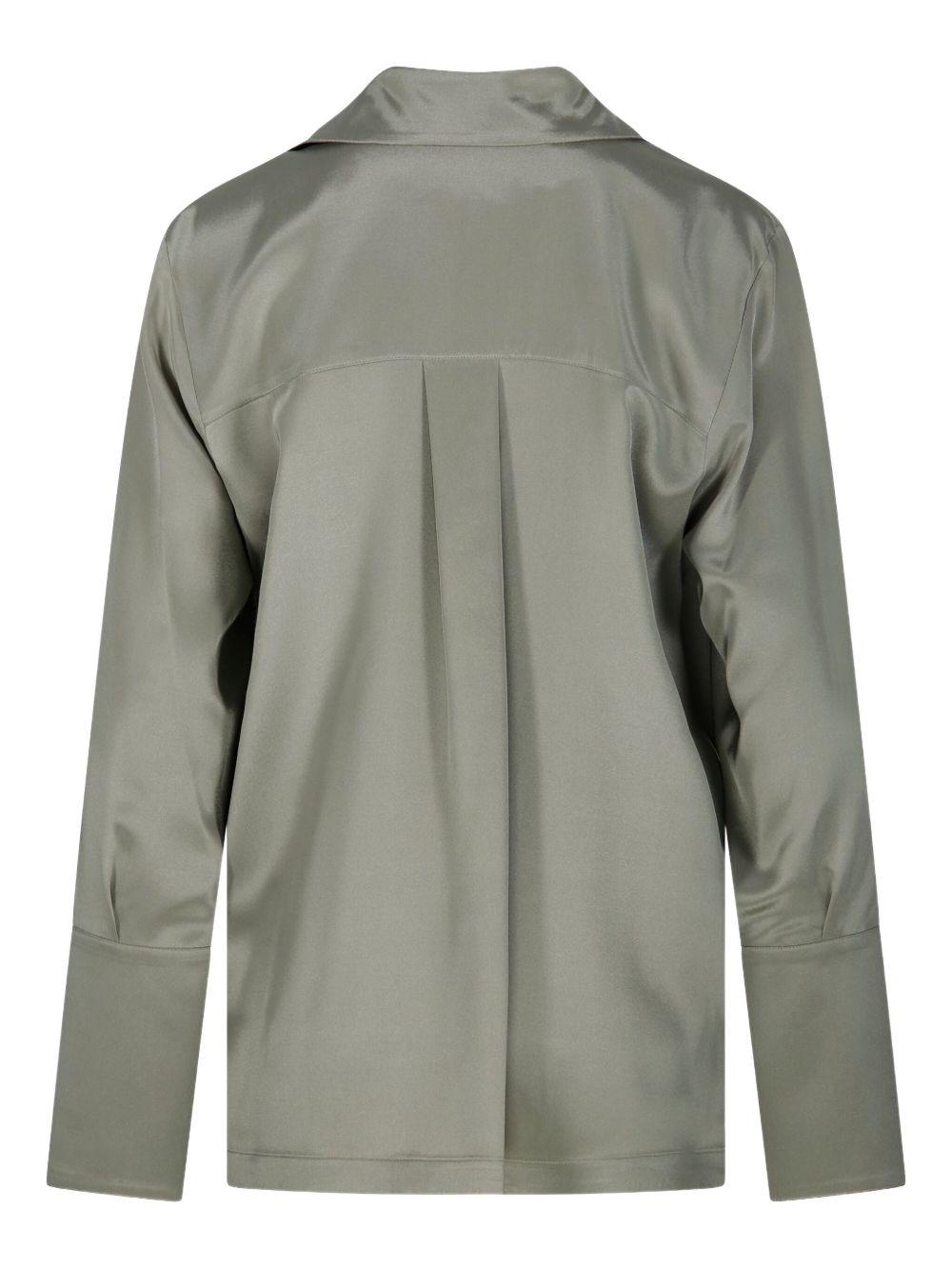 Blusa in cady di seta stretch dover in verde Maxmara - donna 