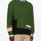 Maglione con dettagli patch in verde Ymc - uomo 