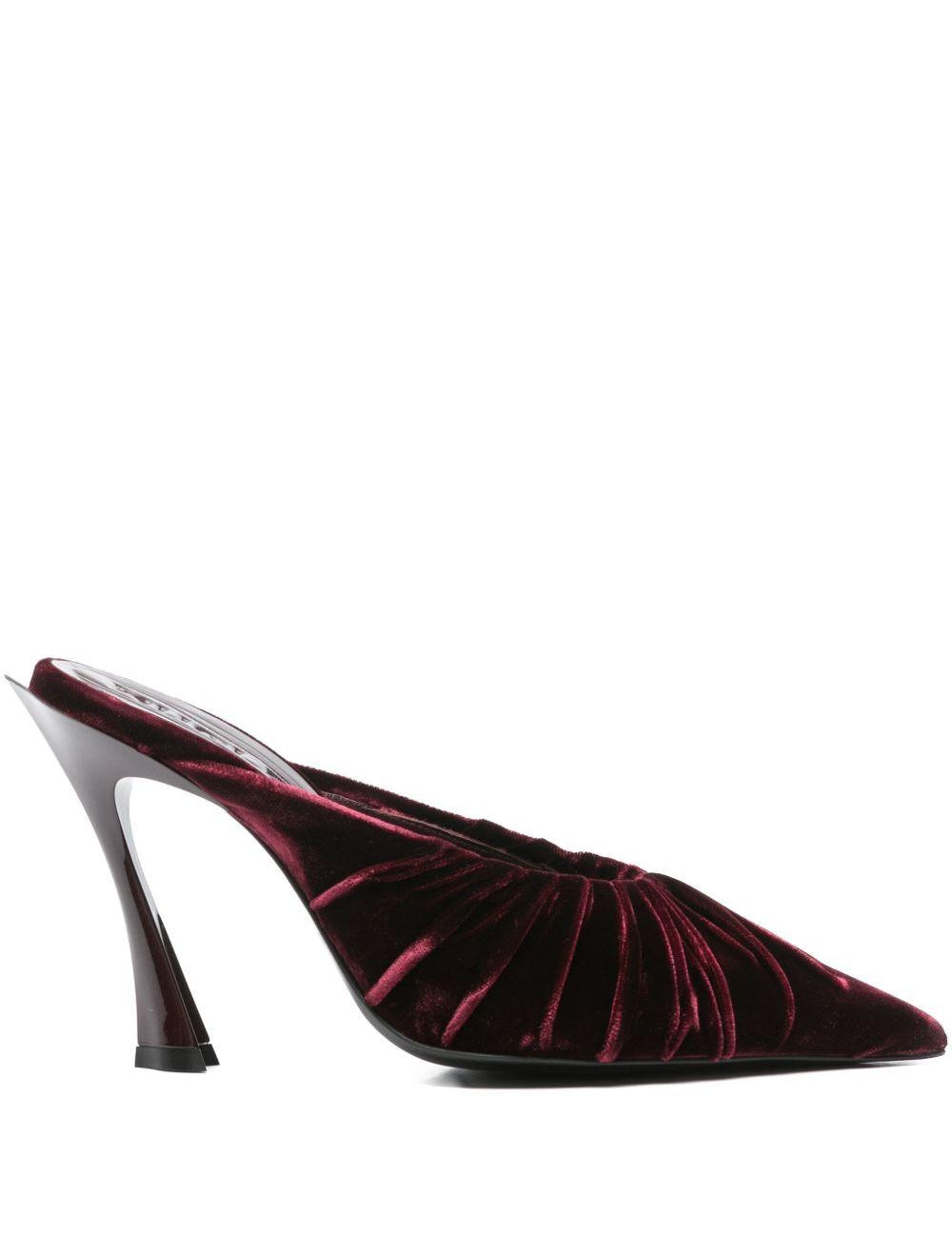 Mules con ruches in bordeaux Mugler - donna 