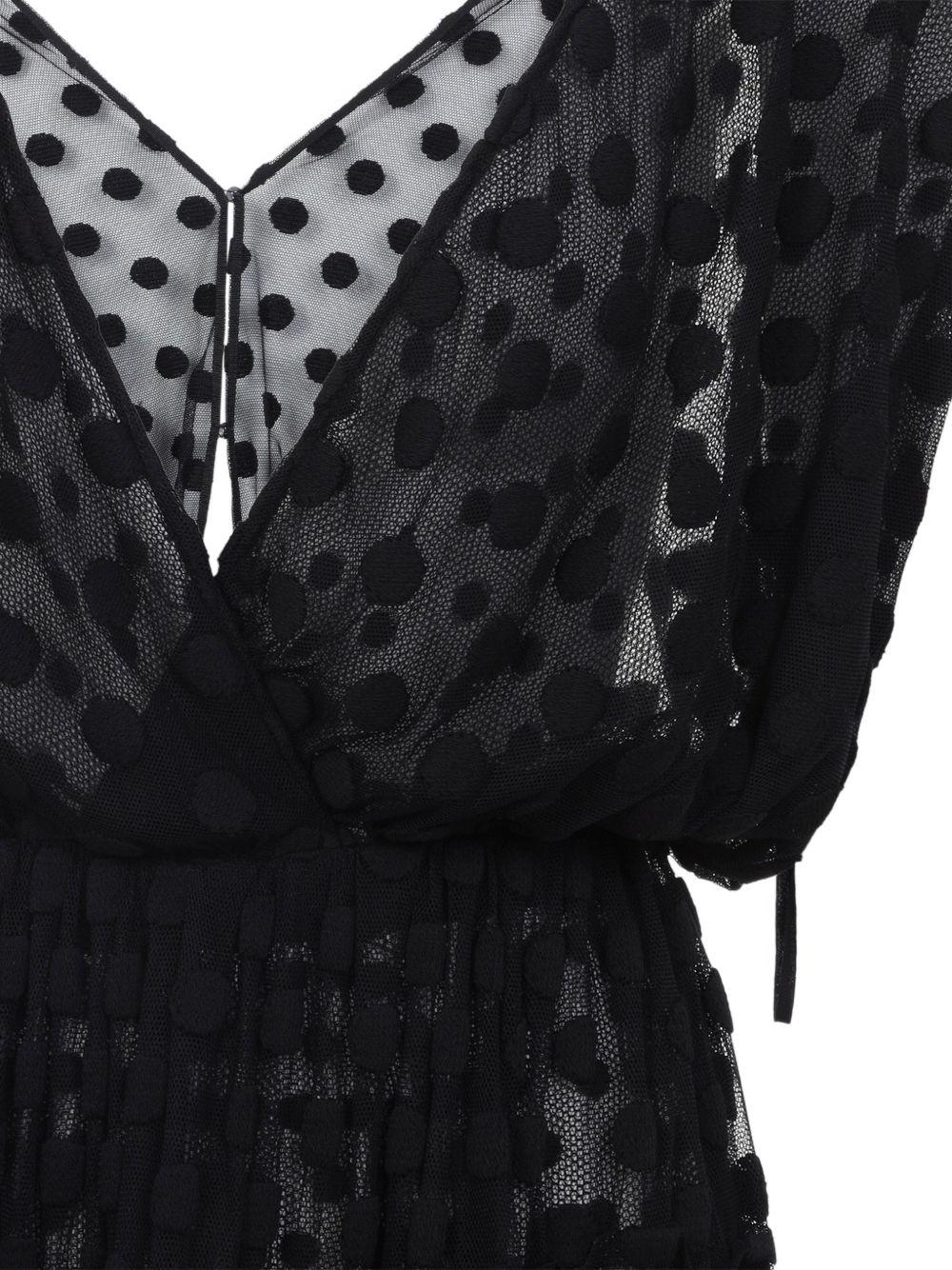 Abito midi con balze a pois Dally in nero Dries van noten - donna 