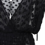 Abito midi con balze a pois Dally in nero Dries van noten - donna 