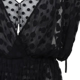Abito midi con balze a pois Dally in nero Dries van noten - donna 