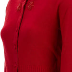 Cardigan con bottoni in rosso Simone Rocha - donna 