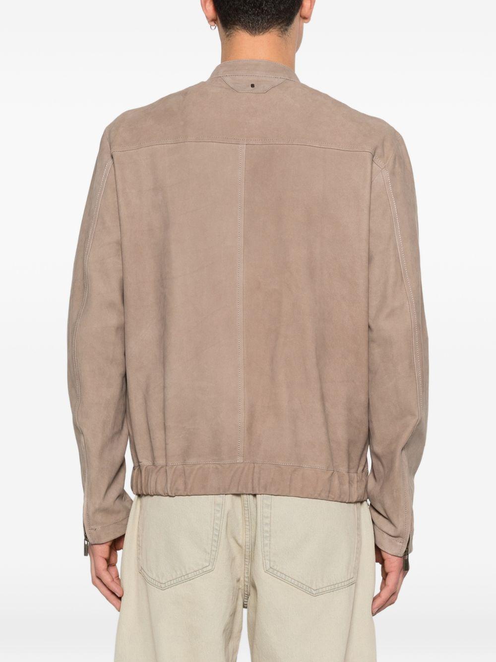 Giacca in pelle scamosciata in beige Salvatore santoro - uomo 