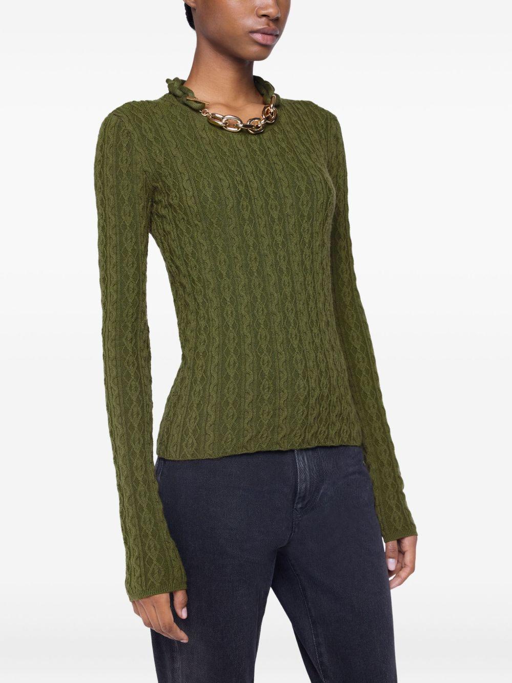 Maglione con dettaglio a catena in verde Rabanne - donna 