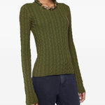 Maglione con dettaglio a catena in verde Rabanne - donna 
