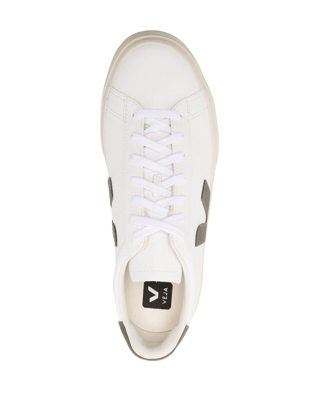 Sneakers basse campo in bianco e verde Veja - donna 