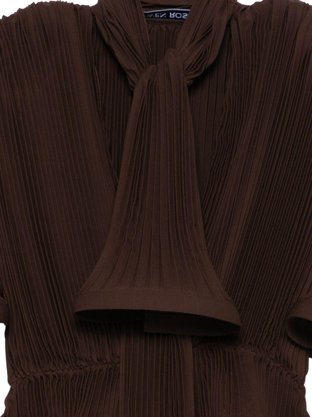 Top con ruches in marrone Rowen rose - donna 
