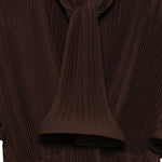Top con ruches in marrone Rowen rose - donna 