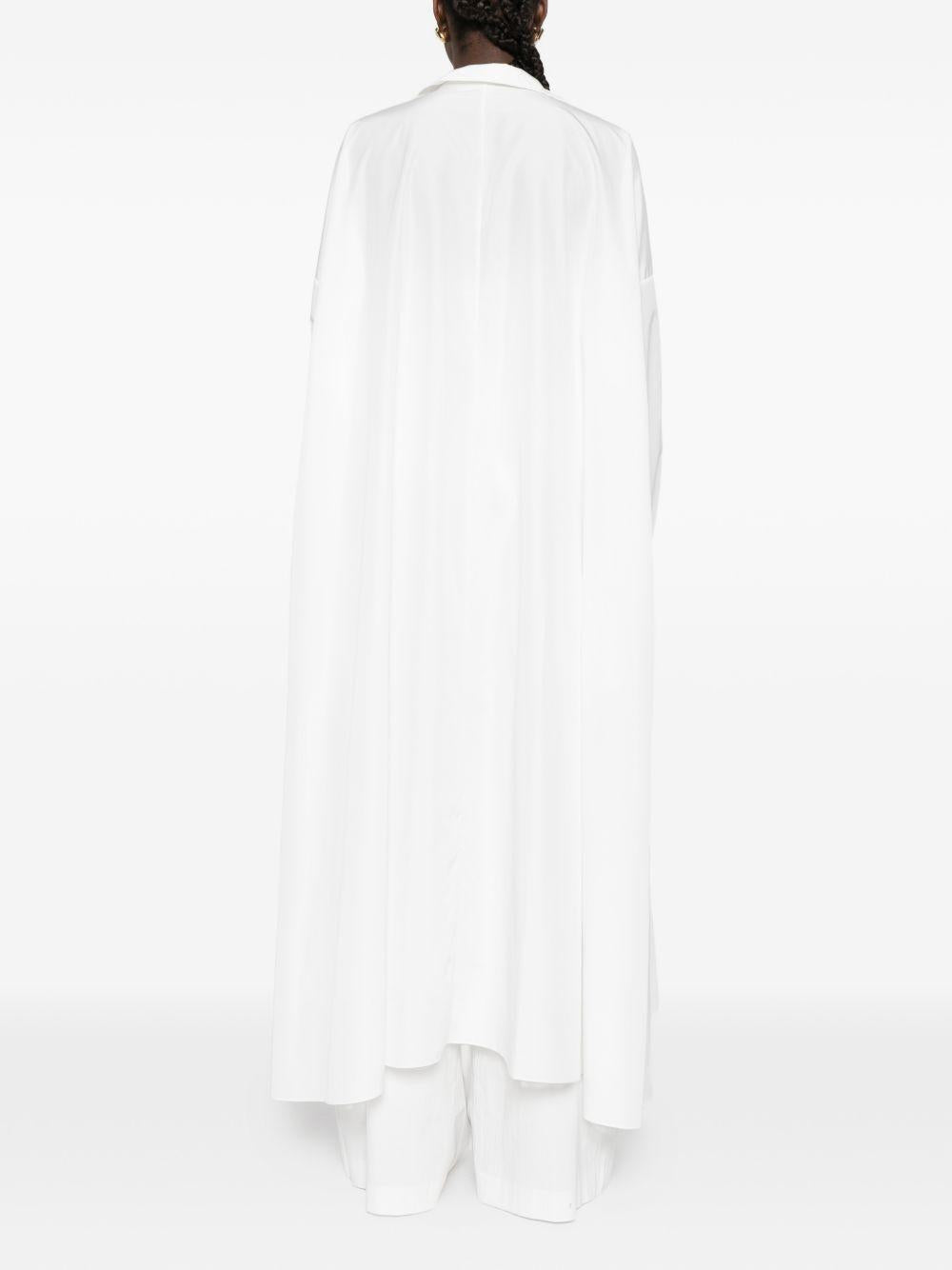 Abito lungo oversize a camicia in bianco NORMA KAMALI - donna 