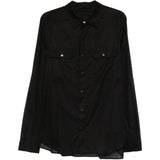 Camicia con tasche sul petto in nero Rick owens - uomo 