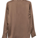Blusa con collo lavallière iin marrone Antonelli - donna 