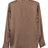 Blusa con collo lavallière iin marrone Antonelli - donna 
