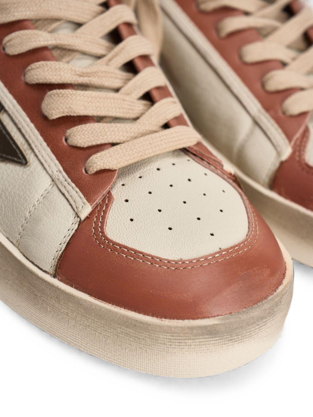 Sneakers stardan in bianco e marrone Golden goose - uomo 