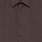 Camicia con tasca a maniche corte in marrone Costumein - uomo 