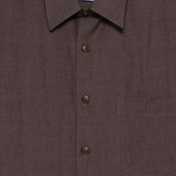 Camicia con tasca a maniche corte in marrone Costumein - uomo 