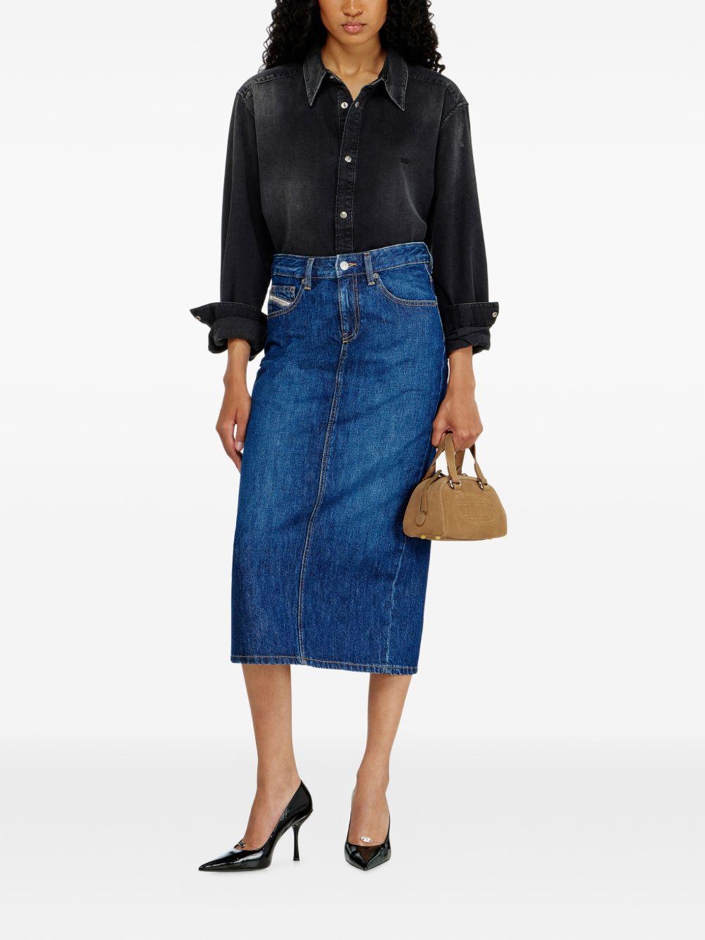 Gonna a cinque tasche de-skye-d in blu Diesel - donna 