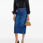 Gonna a cinque tasche de-skye-d in blu Diesel - donna 