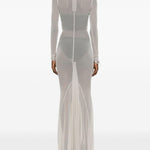 Abito maxi a pannelli temple in grigio Rick Owens - donna 