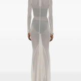 Abito maxi a pannelli temple in grigio Rick Owens - donna 