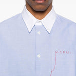 Camicia bicolore a maniche lunghe blu Marni - uomo 