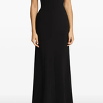Abito lungo Lust con scollo a cuore in nero Jenny packham - donna 