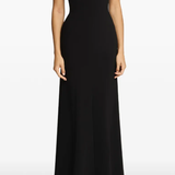 Abito lungo Lust con scollo a cuore in nero Jenny packham - donna 