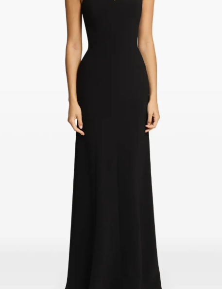 Abito lungo Lust con scollo a cuore in nero Jenny packham - donna 